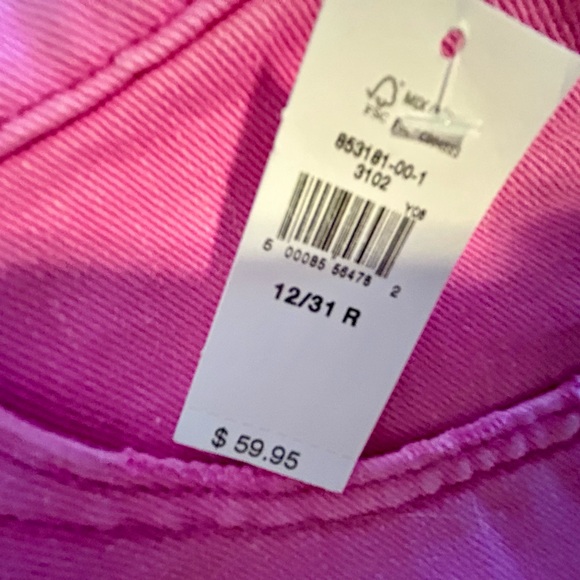 NWT Gap bright pink shorts, Size 31/12R Low Stride, self hem - Picture 4 of 5